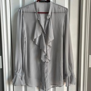 Iris Setlakwe Sheer Frill Blouse 10